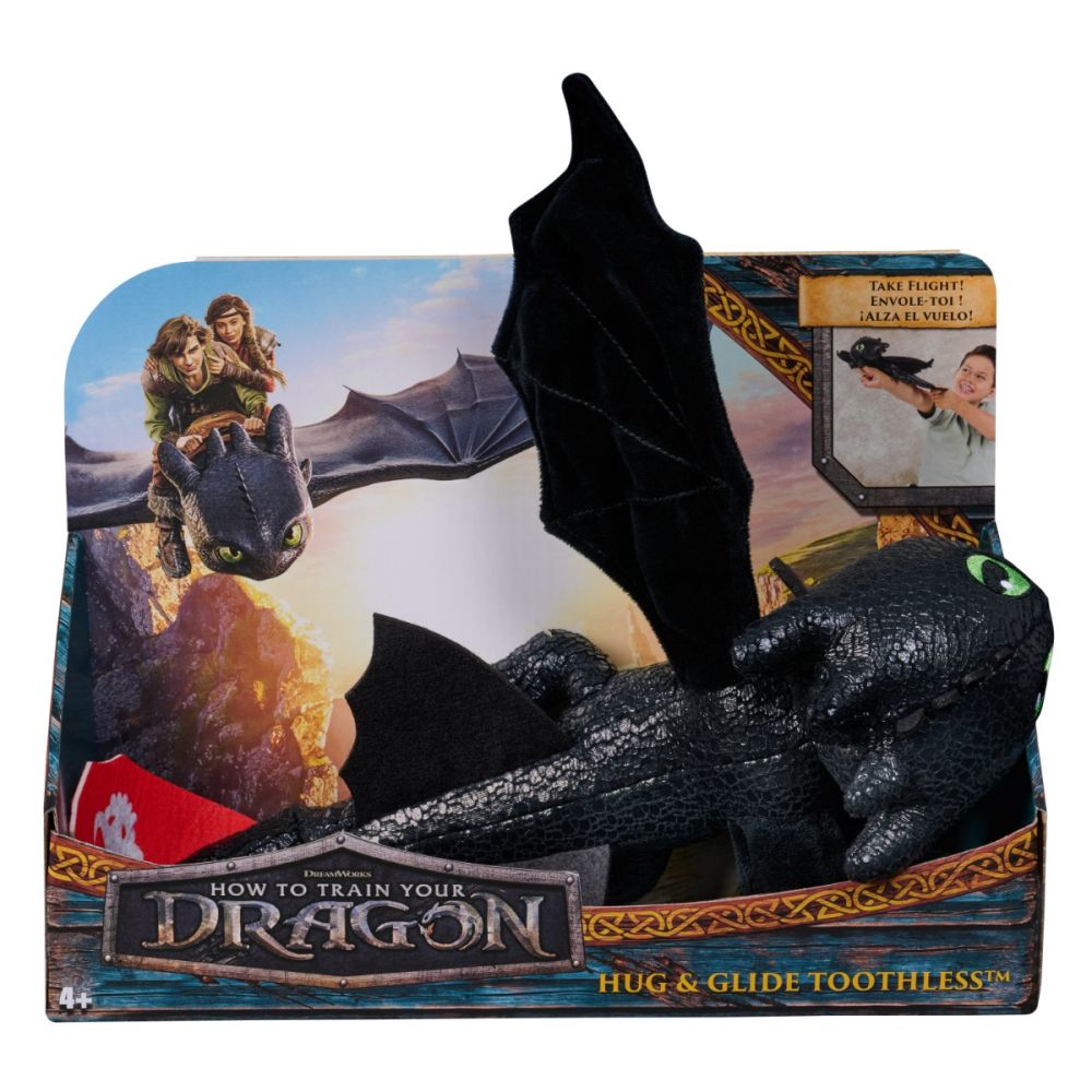 Плюшена играчка, DreamWorks Dragons, Hug and Glide Toothless, 30 см, 6072913