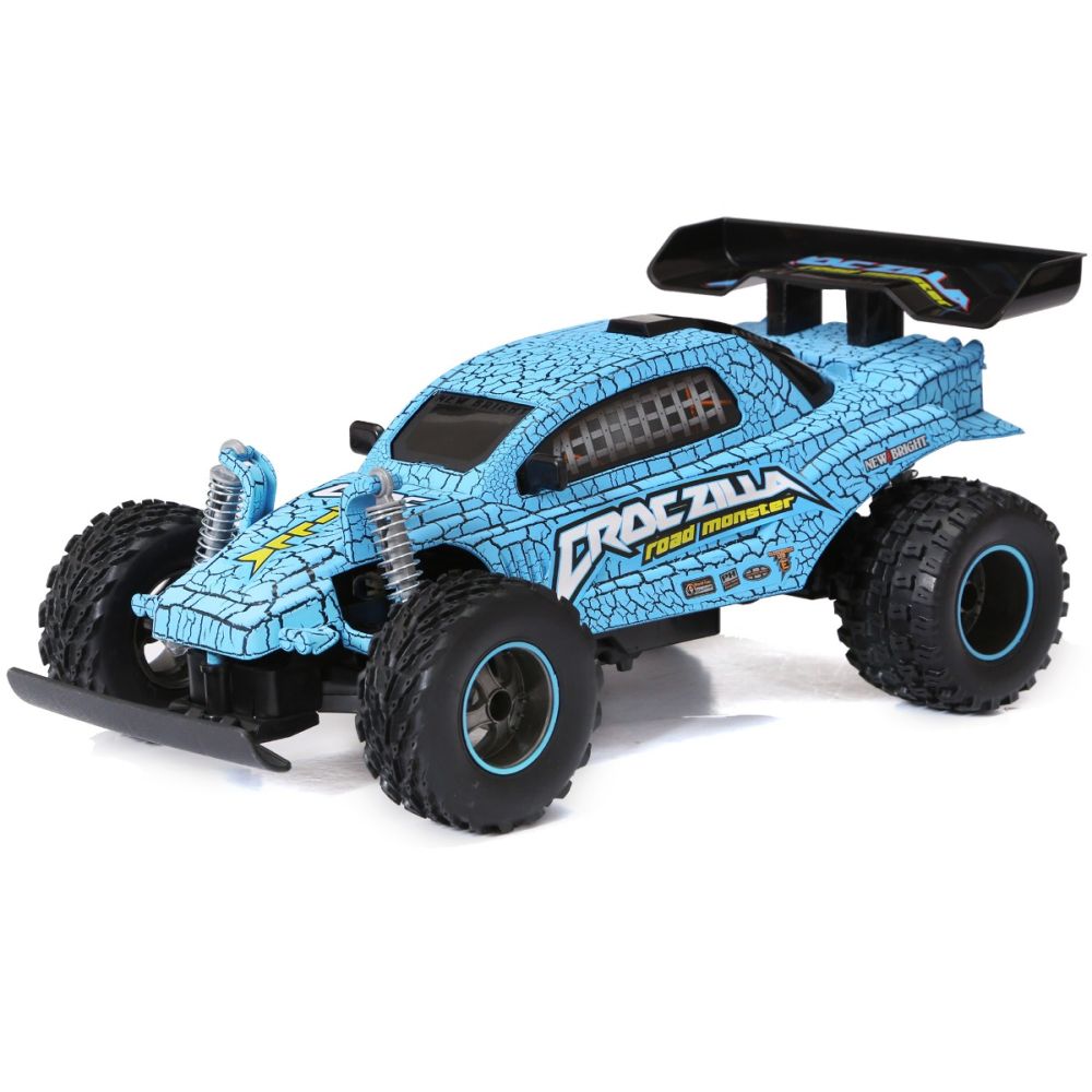 Количка с дистанционно, New Bright, Monster, CrocZilla, 1:16, Светлосиня