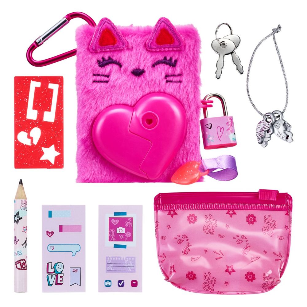 Мини комплект дневници с аксесоари, Real Littles, S4, Розово коте