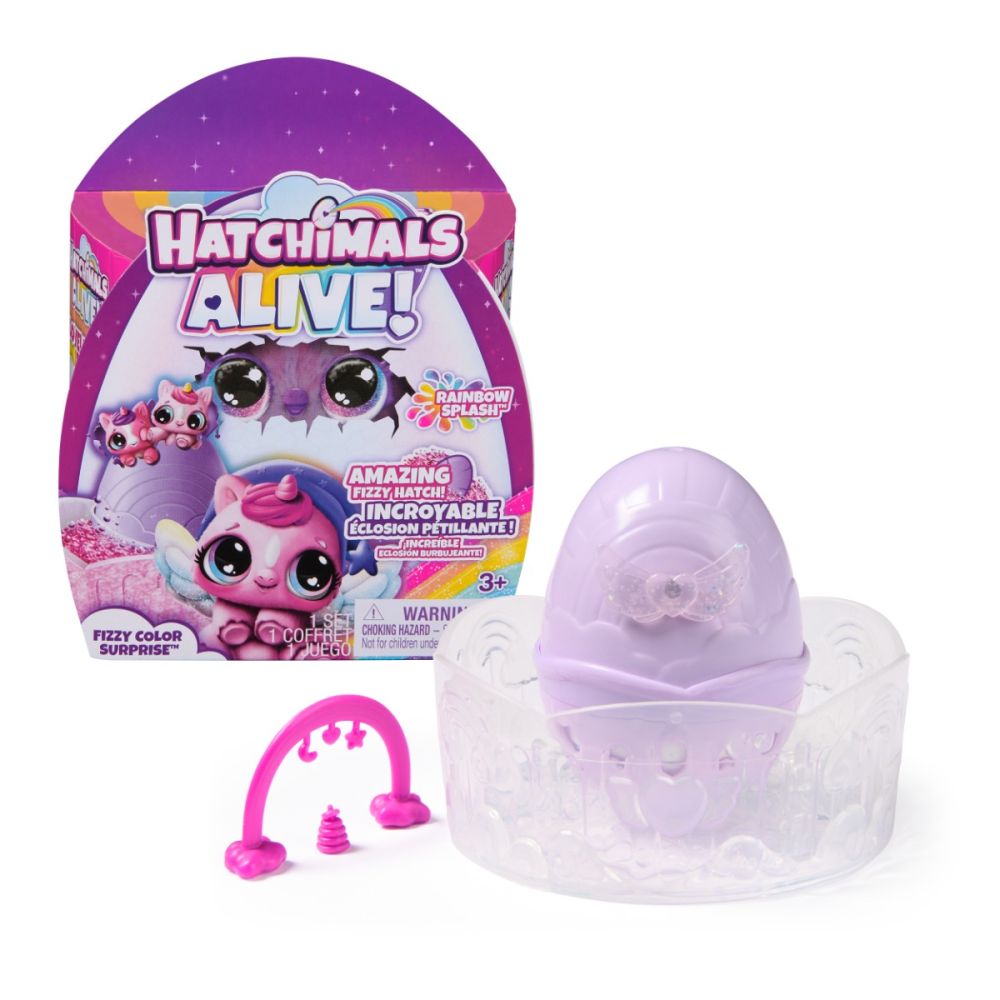 Комплект фигурки изненада в яйце, Hatchimals, Fizzy Color Surprise, 6069778