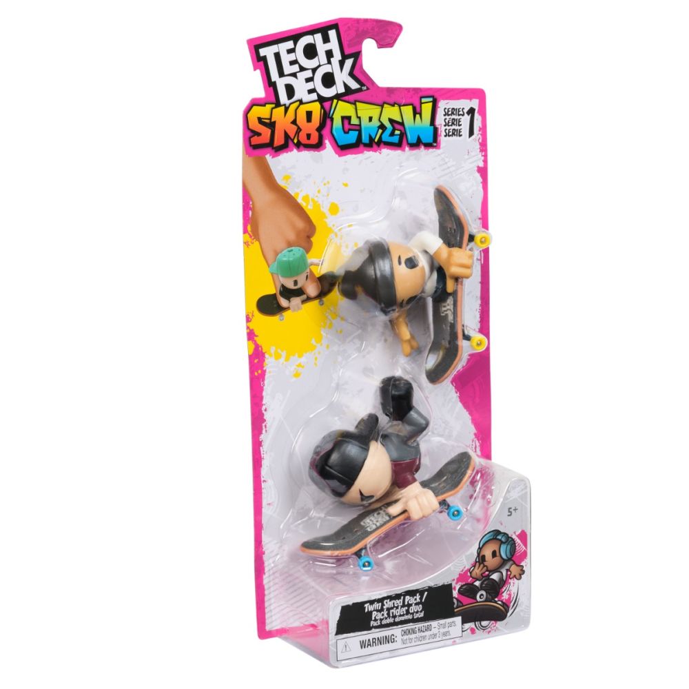 Комплект 2 мини скейтборд дъски с 2 фигурки, Tech Deck, SK8 Crew, 20148777