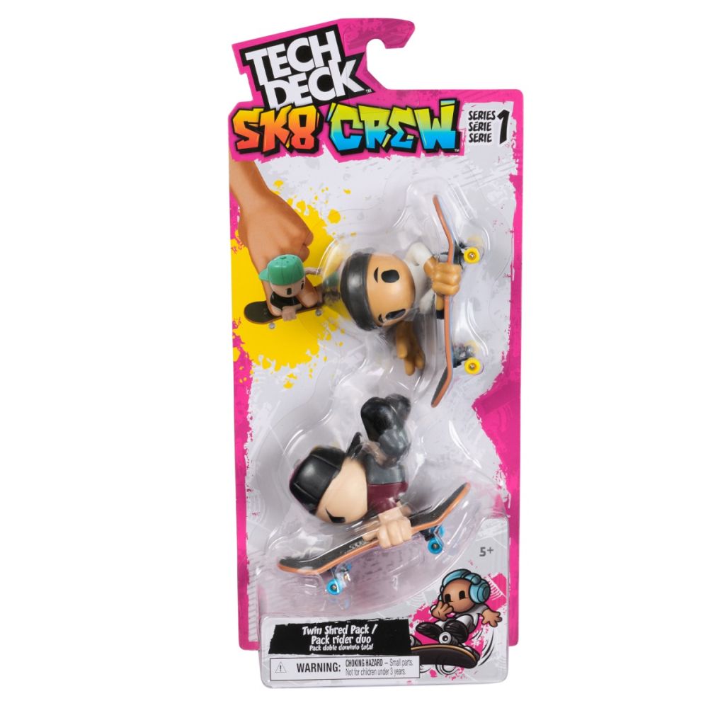 Комплект 2 мини скейтборд дъски с 2 фигурки, Tech Deck, SK8 Crew, 20148777