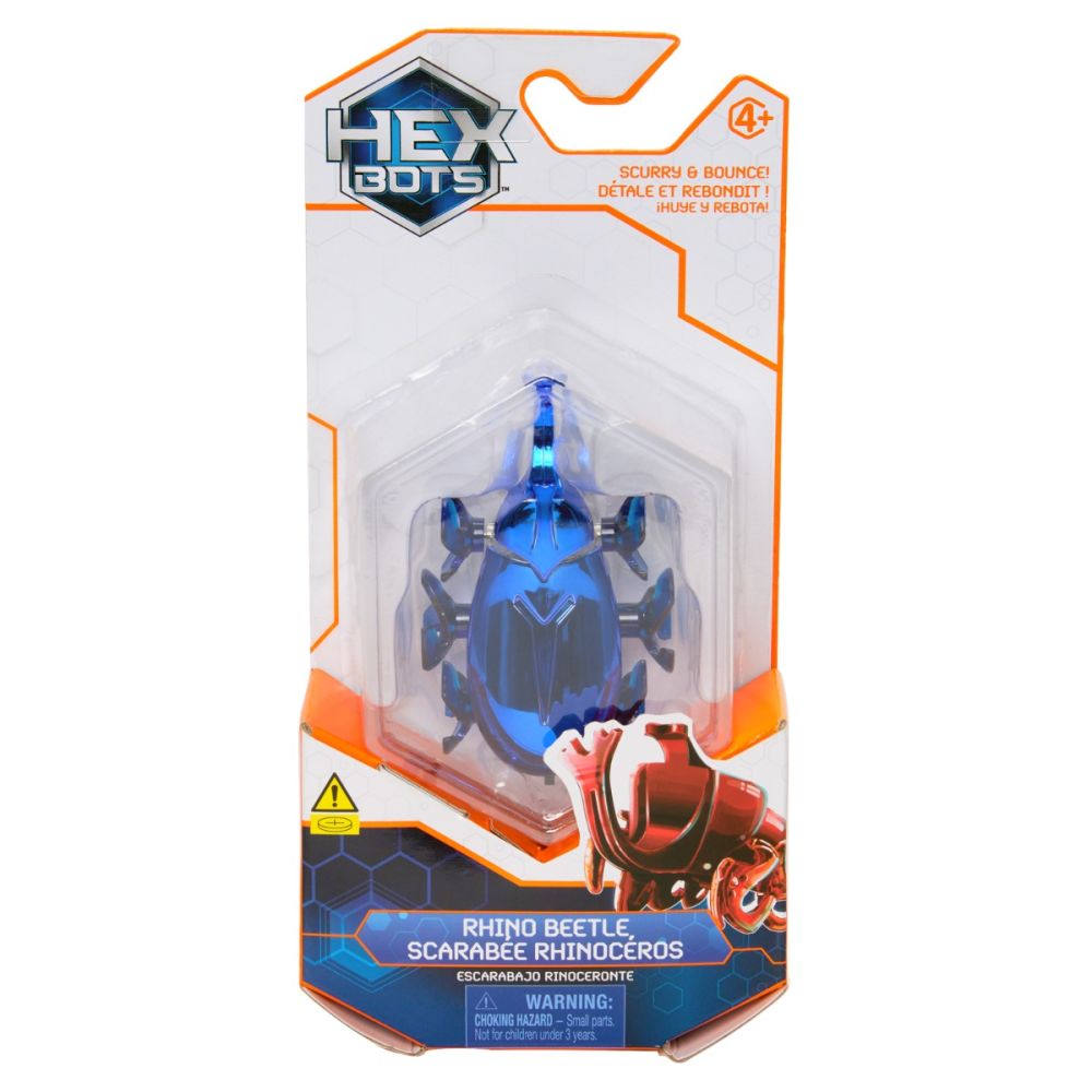 Интерактивна фигурка, Hexbots, Rhino Beetle, Scarabee Rhinoceros, Синя, 20149628