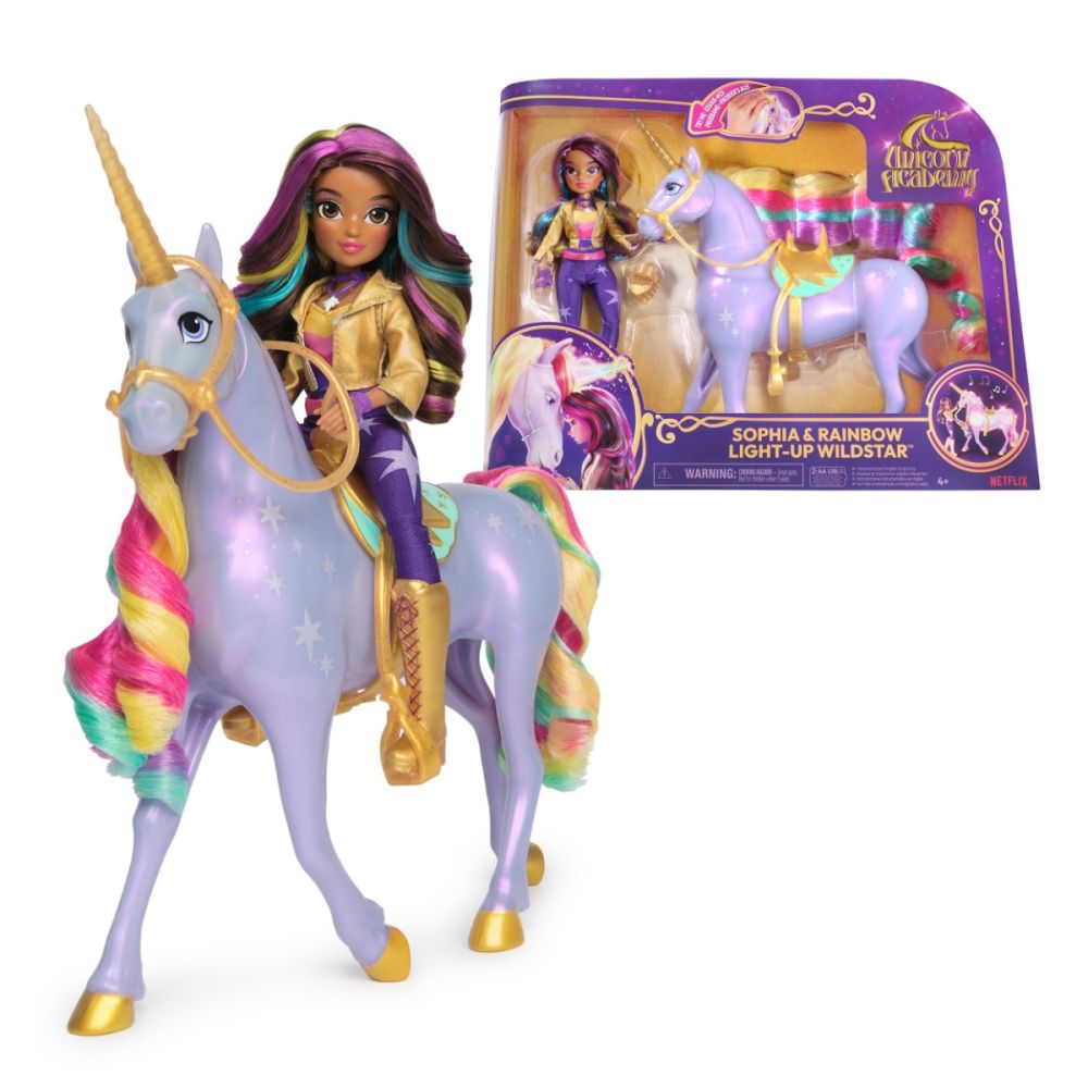Комплект еднорог Rainbow и кукла Sophia, Unicorn Academy, 6071553