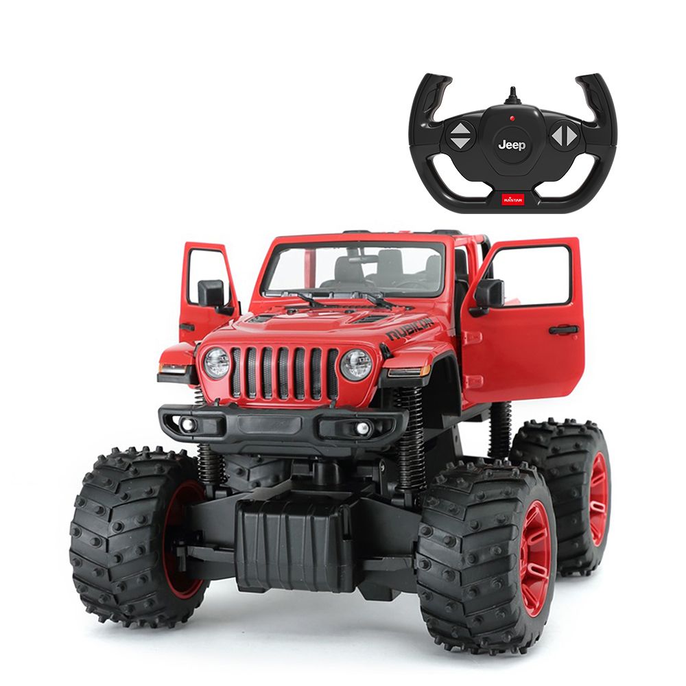 Кола с дистанционно управление, Rastar, Jeep Wrangler, 1:14, Червен