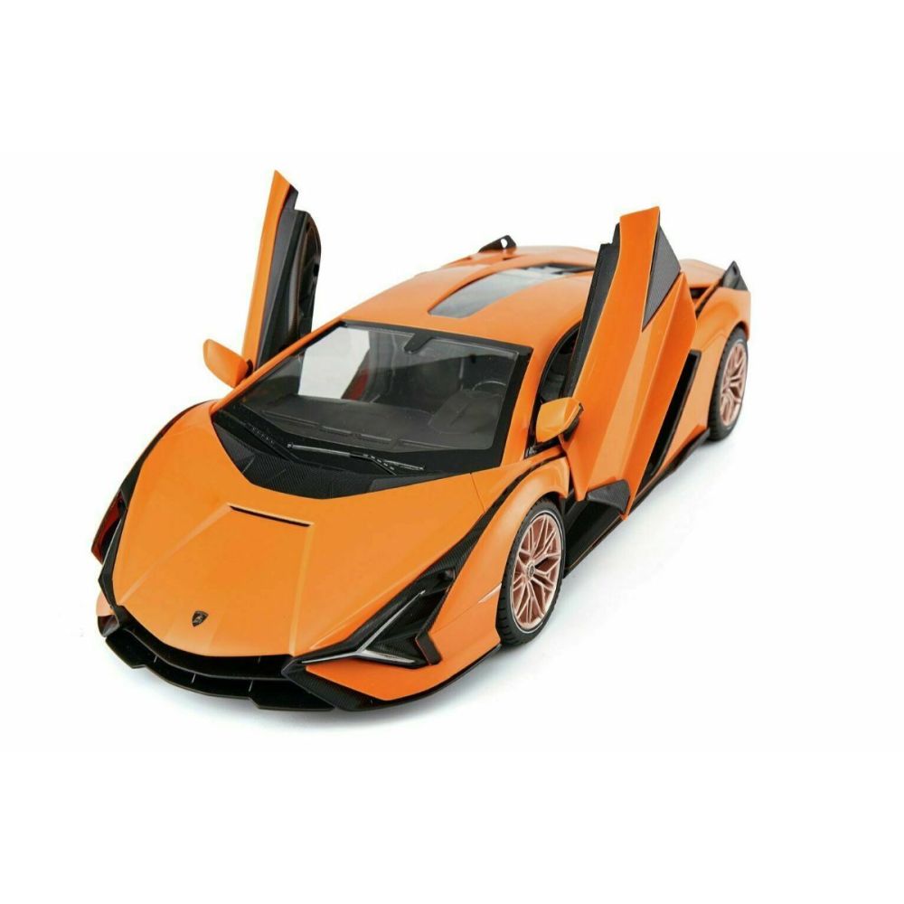 Количка с дистанционно, Rastar, Lamborghini Sian, Оранжева, 1:14