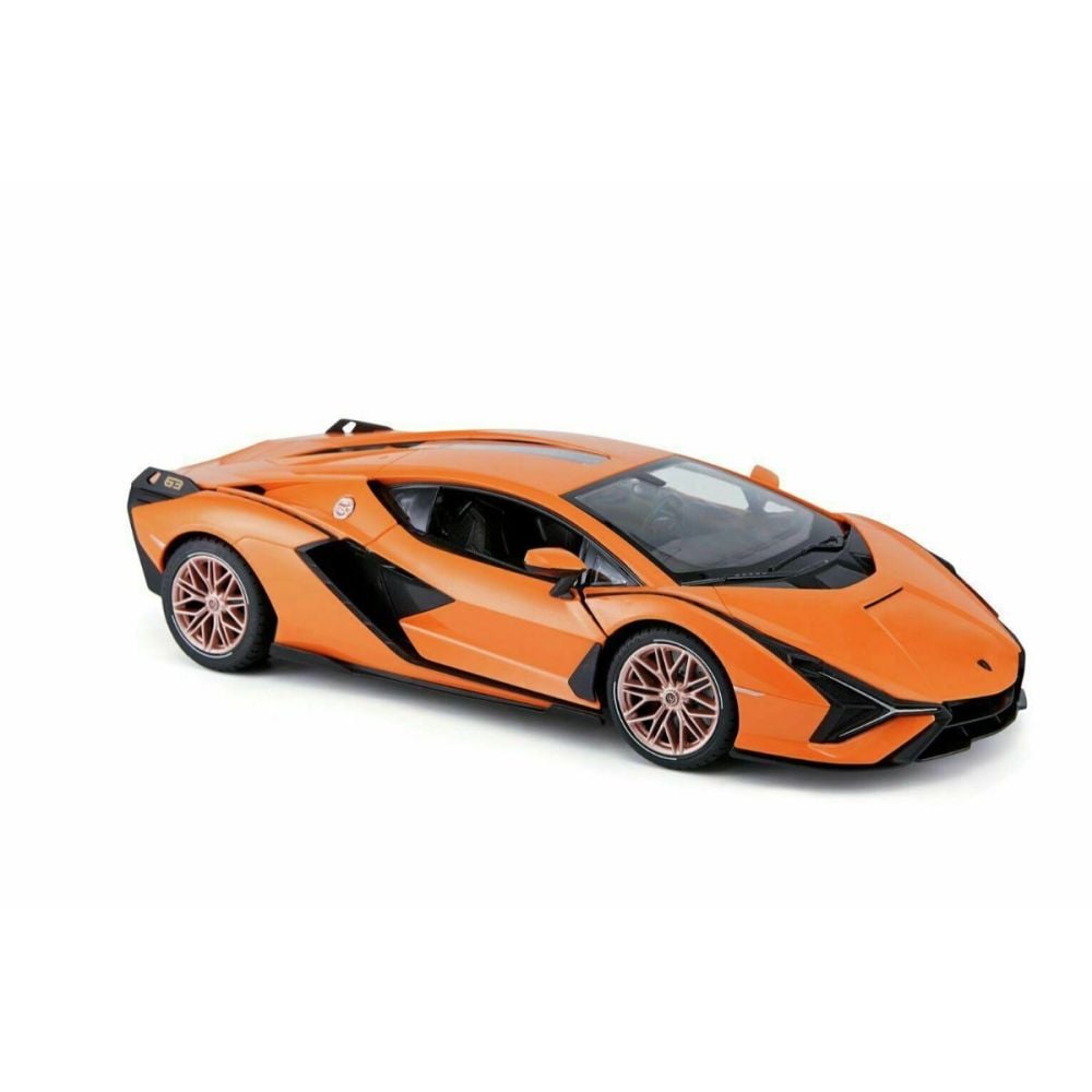 Количка с дистанционно, Rastar, Lamborghini Sian, Оранжева, 1:14