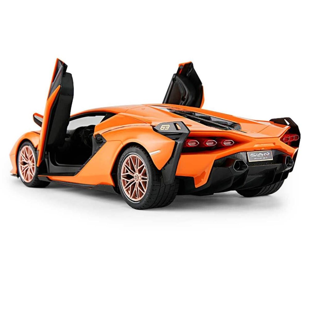 Количка с дистанционно, Rastar, Lamborghini Sian, Оранжева, 1:14