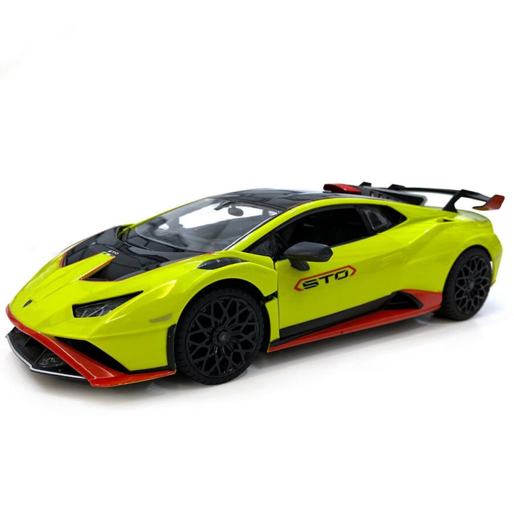 Количка с дистанционно Rastar, Lamborghini Huracan Sto, 1:14, Зелена
