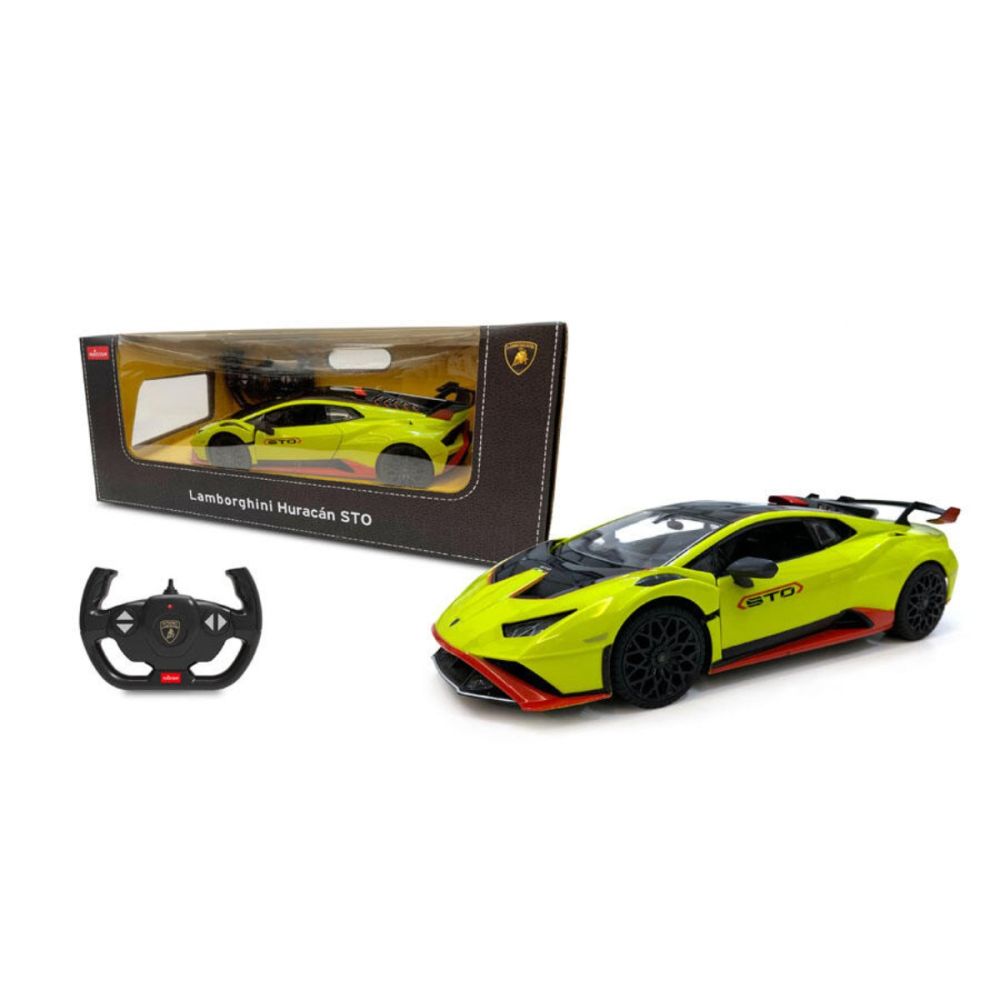 Количка с дистанционно Rastar, Lamborghini Huracan Sto, 1:14, Зелена