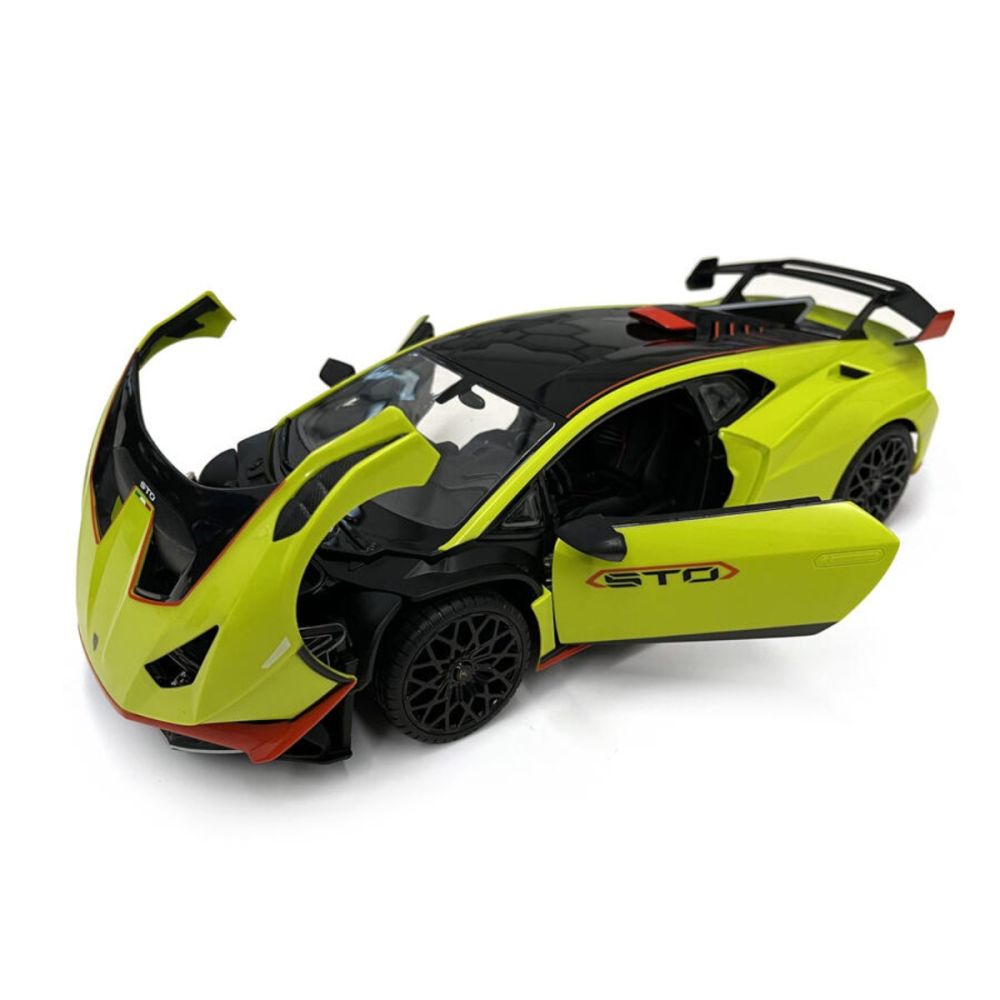 Количка с дистанционно Rastar, Lamborghini Huracan Sto, 1:14, Зелена