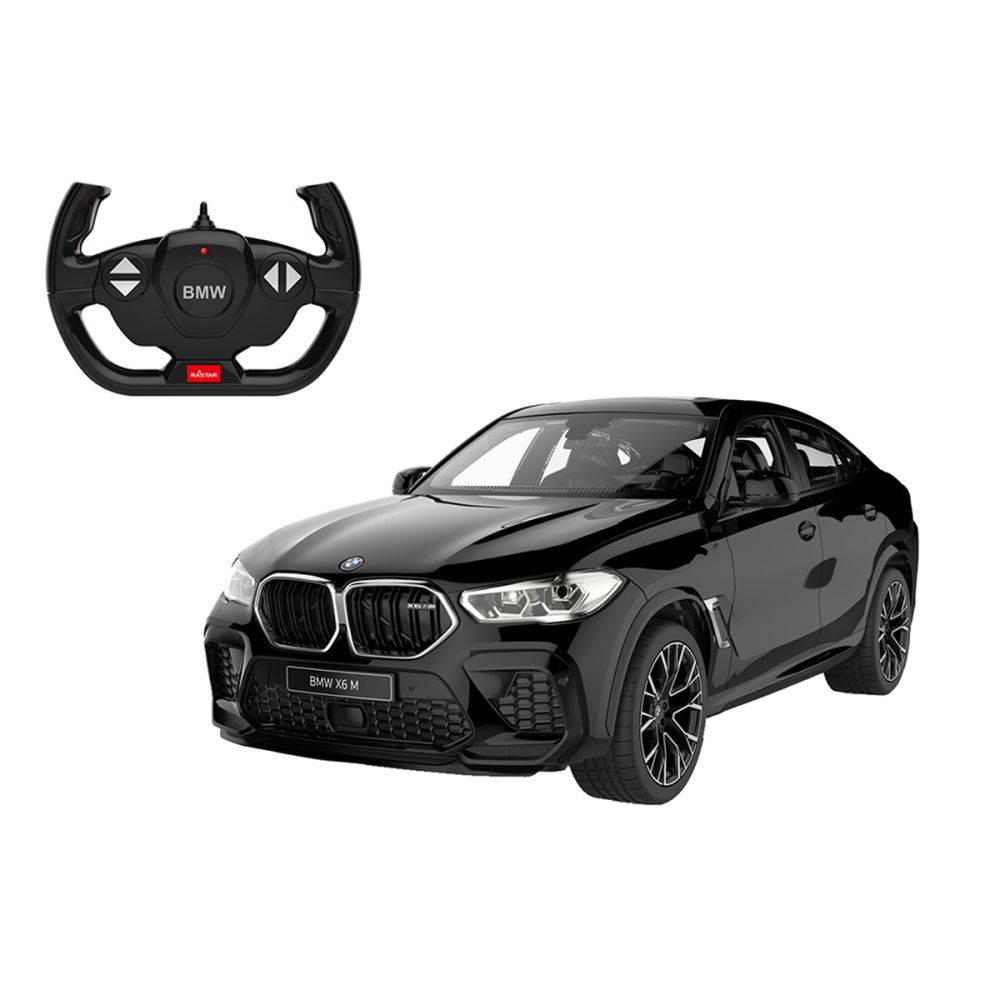 Количка с дистанционно, Rastar BMW X6 M, Черна 1:14 