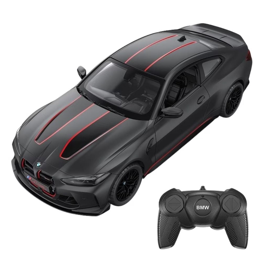 Количка с дистанционно управление, Rastar, BMW M4 CSL, 1:16, Черна