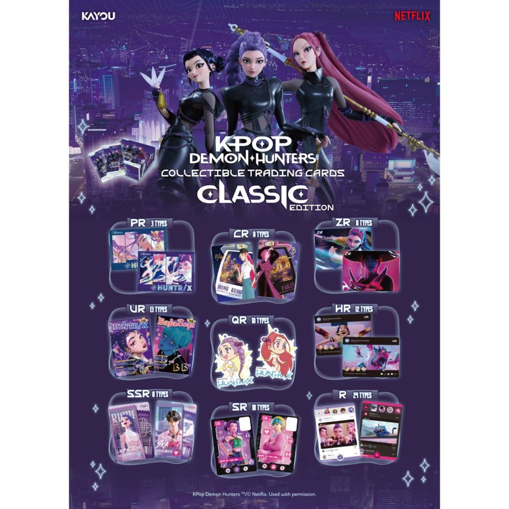 Комплект 5 колекционерски карти, K-Pop Demon Hunters, Classic Edition, Серия 1
