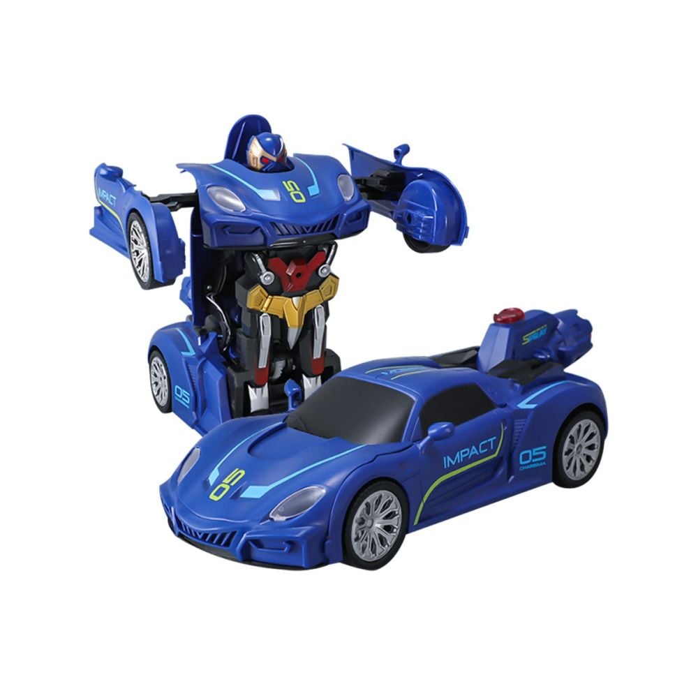 Трансформираща се количка с дистанционно Revolt Robot Racer, Синя