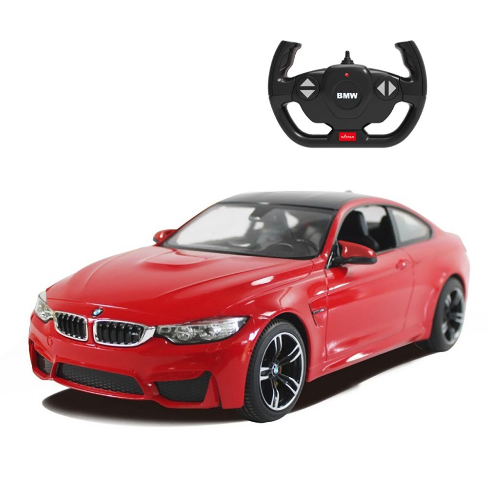 Количка с дистанционно Rastar BMW M4 Coupe, Червена, 1:14