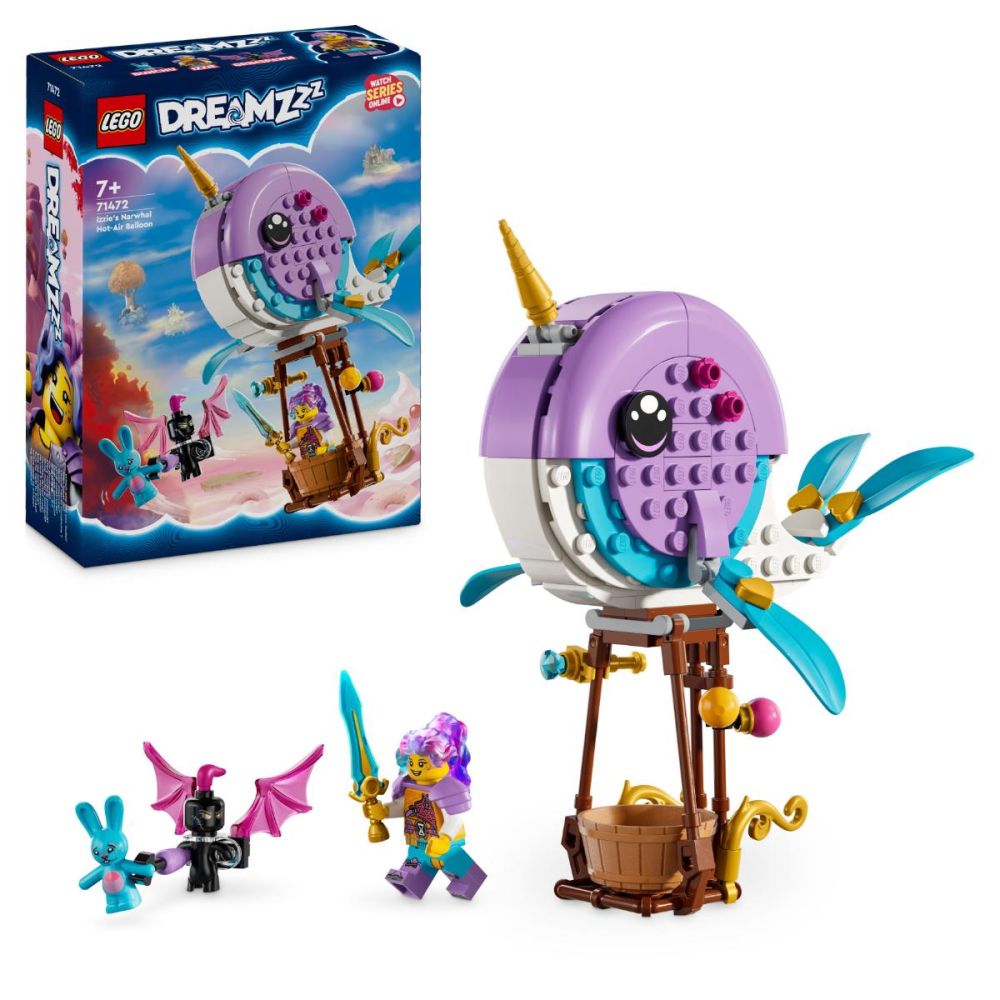 LEGO® Dreamzzz - Нарвалът на Изи – балон с горещ въздух (71472)