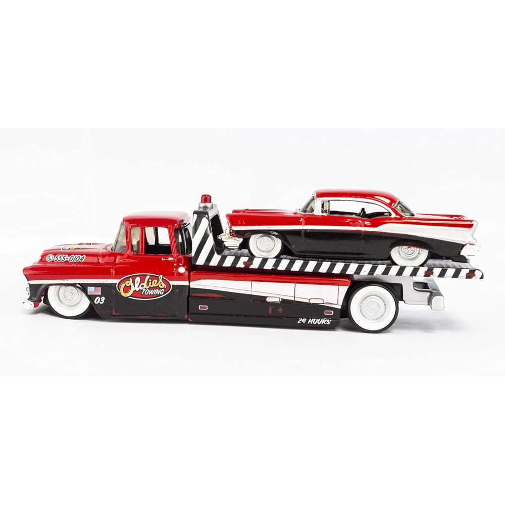 Количка Maisto, Chevrolet Bel Air с ремарке Alameda Trailer Red, 1:64