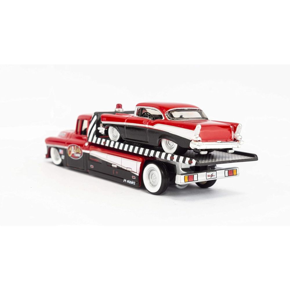 Количка Maisto, Chevrolet Bel Air с ремарке Alameda Trailer Red, 1:64