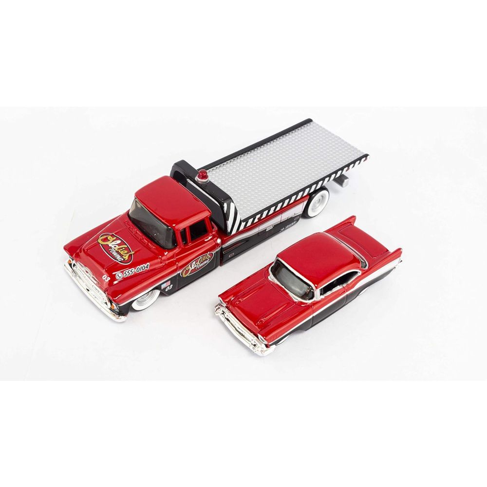 Количка Maisto, Chevrolet Bel Air с ремарке Alameda Trailer Red, 1:64