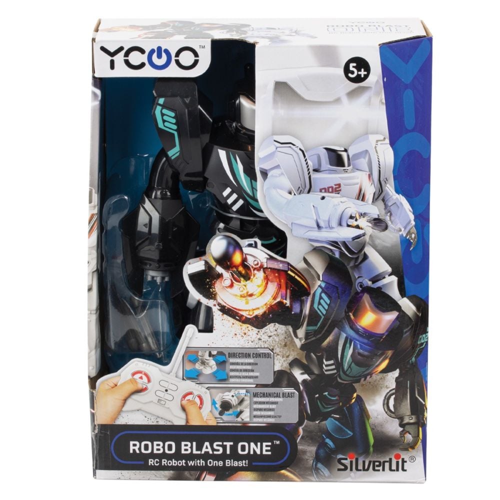 Робот с дистанционно управление, Silverlit, Robo Blast One, Черен
