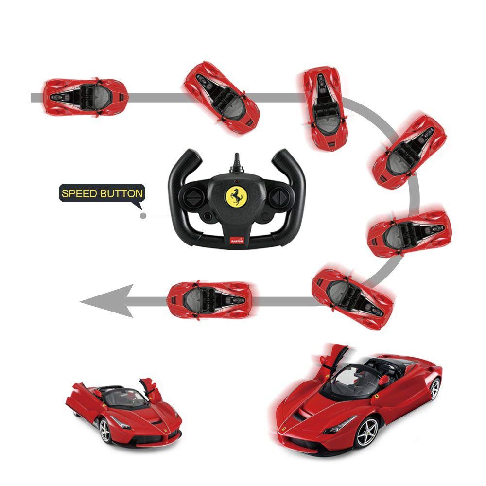 Количка с дистанционно Rastar Ferrari LaFerrari Aperta, 1:14, Червена