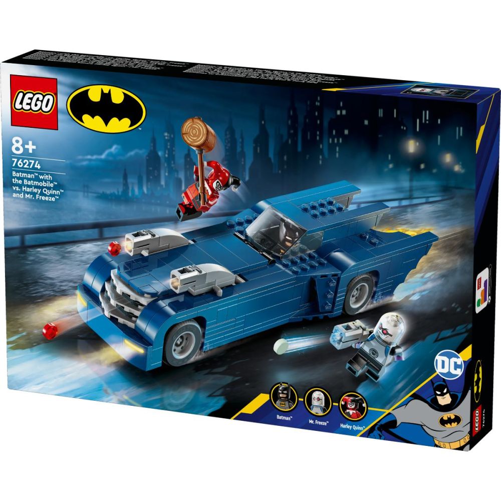 LEGO® Super Heroes - Батман с Батмобила срещу Харли Куин и Мистър Фрийз (76274)