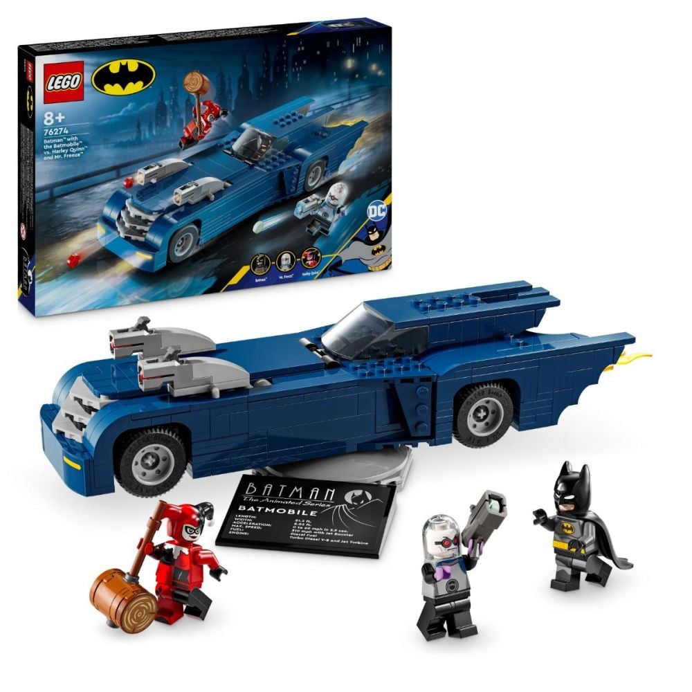 LEGO® Super Heroes - Батман с Батмобила срещу Харли Куин и Мистър Фрийз (76274)