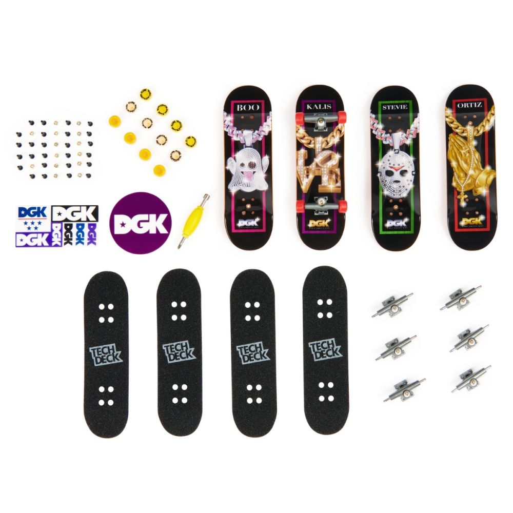 Комплект мини скейтборд Tech Deck, 4 бр, DGK, 20140758