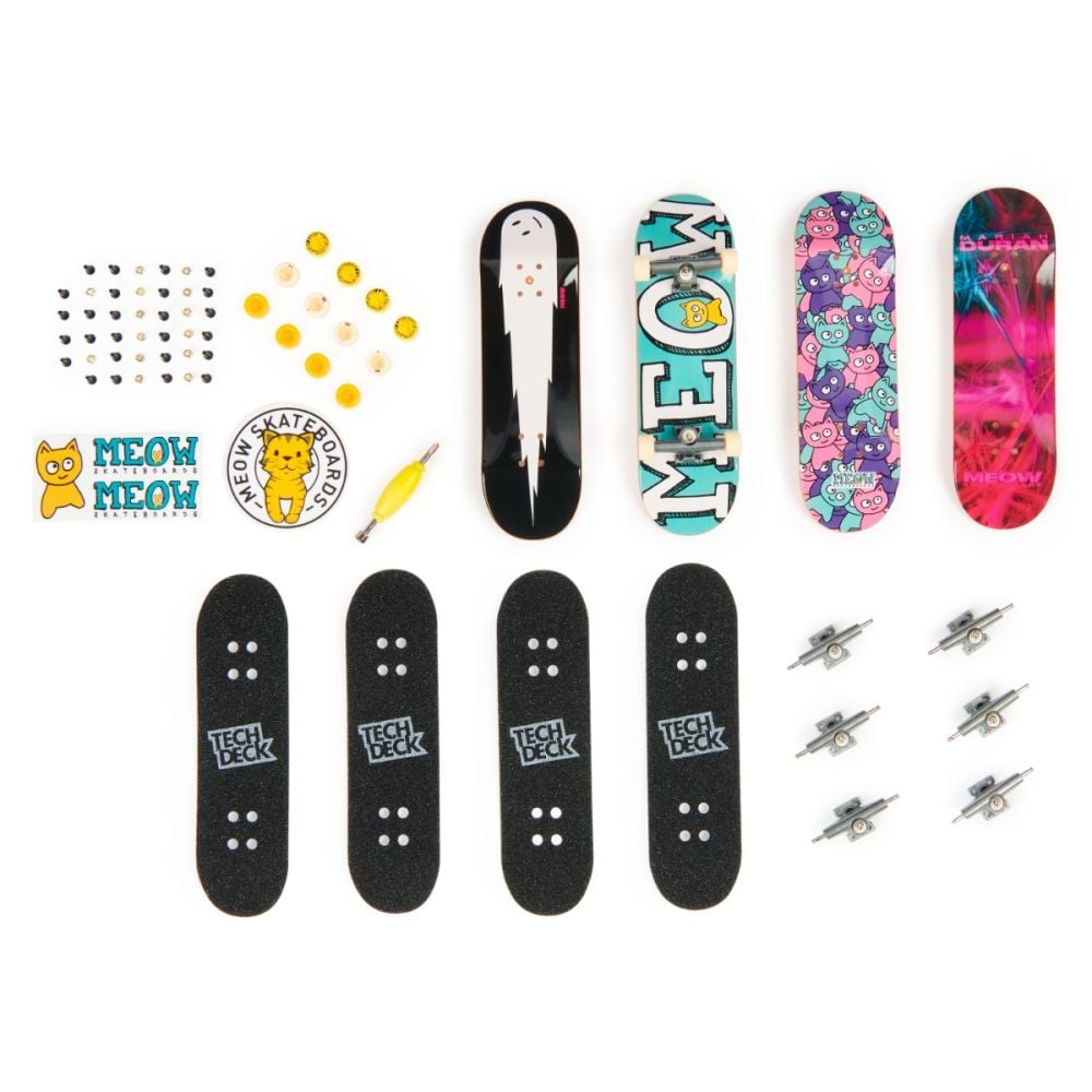 Комплект мини скейтборд Tech Deck, 4 бр, Meow, 20140760