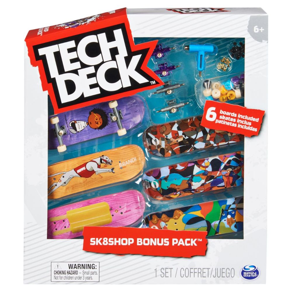 Комплект от 6 мини скейтбордове, Tech Deck, Bonus Pack, 20136707