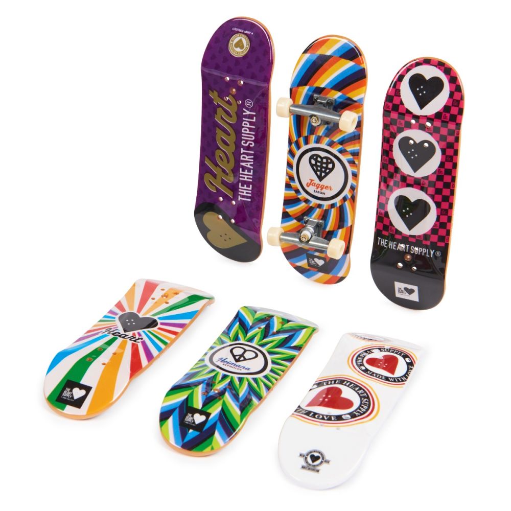 Комплект 6 мини скейтборда, Tech Deck, Bonus Pack, Heart, 20136711