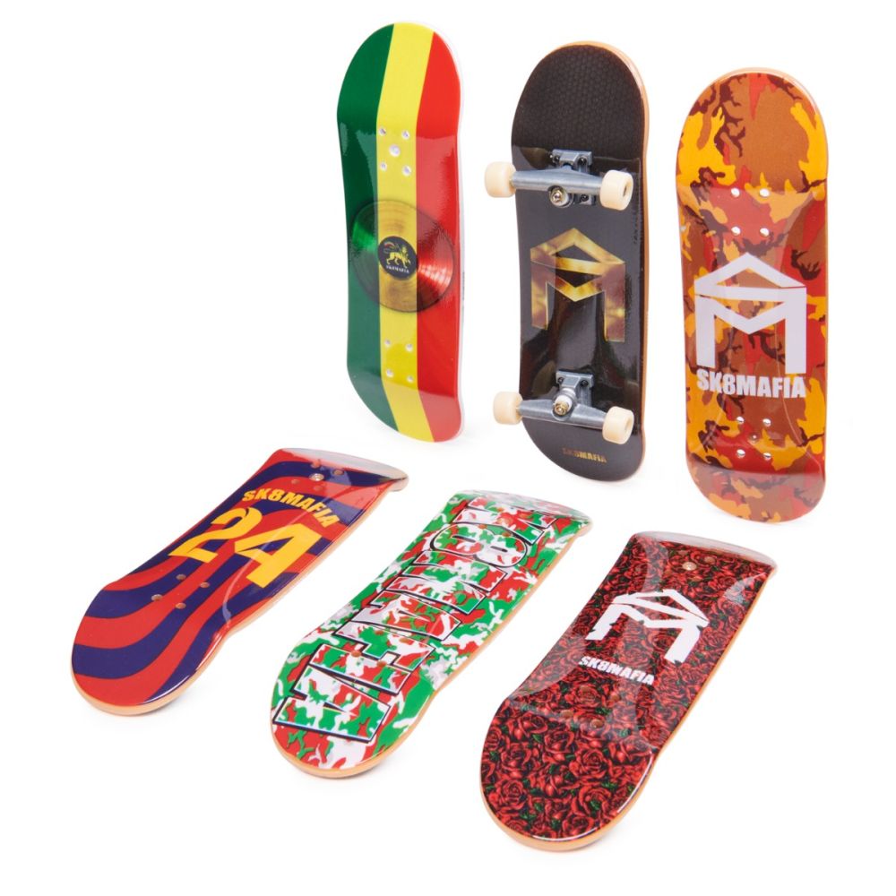 Комплект 6 мини скейтборда, Tech Deck, Bonus Pack, Sk8Mafia, 20140838