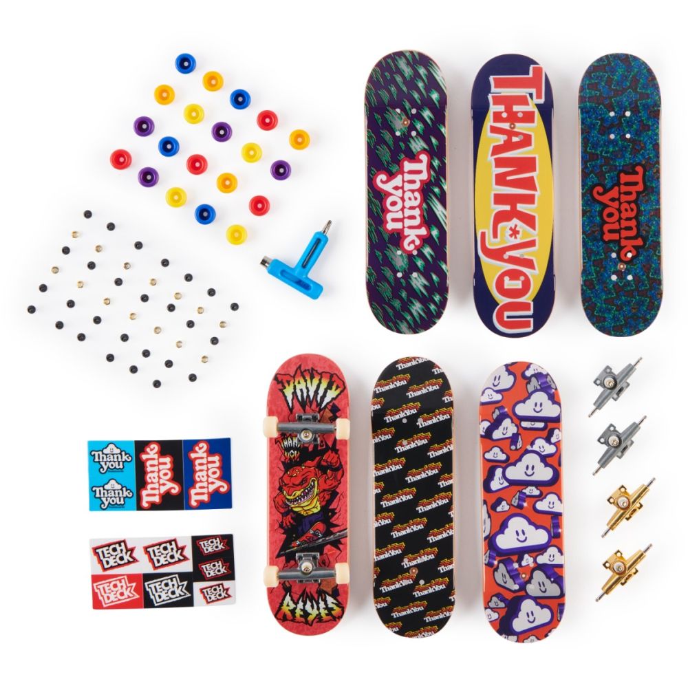 Комплект 6 мини скейтборда, Tech Deck, Bonus Pack, Thank you, 20140843