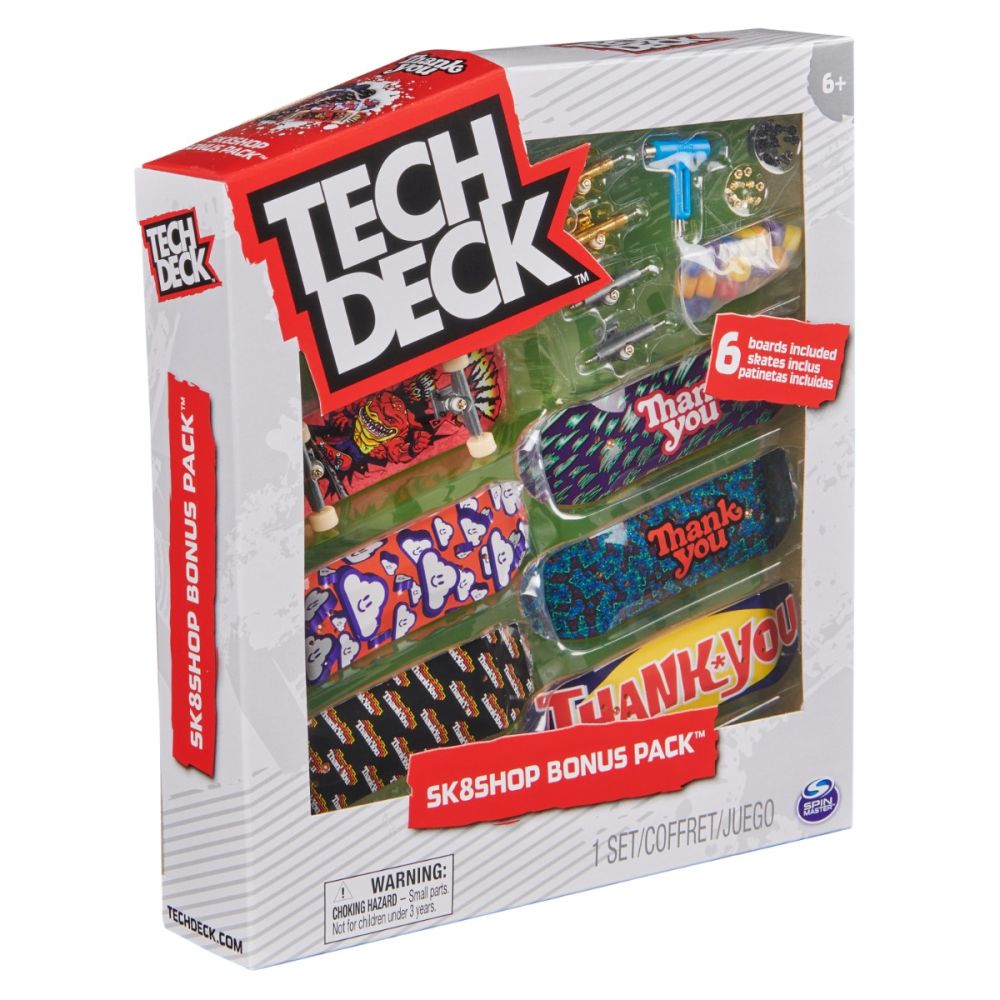 Комплект 6 мини скейтборда, Tech Deck, Bonus Pack, Thank you, 20140843