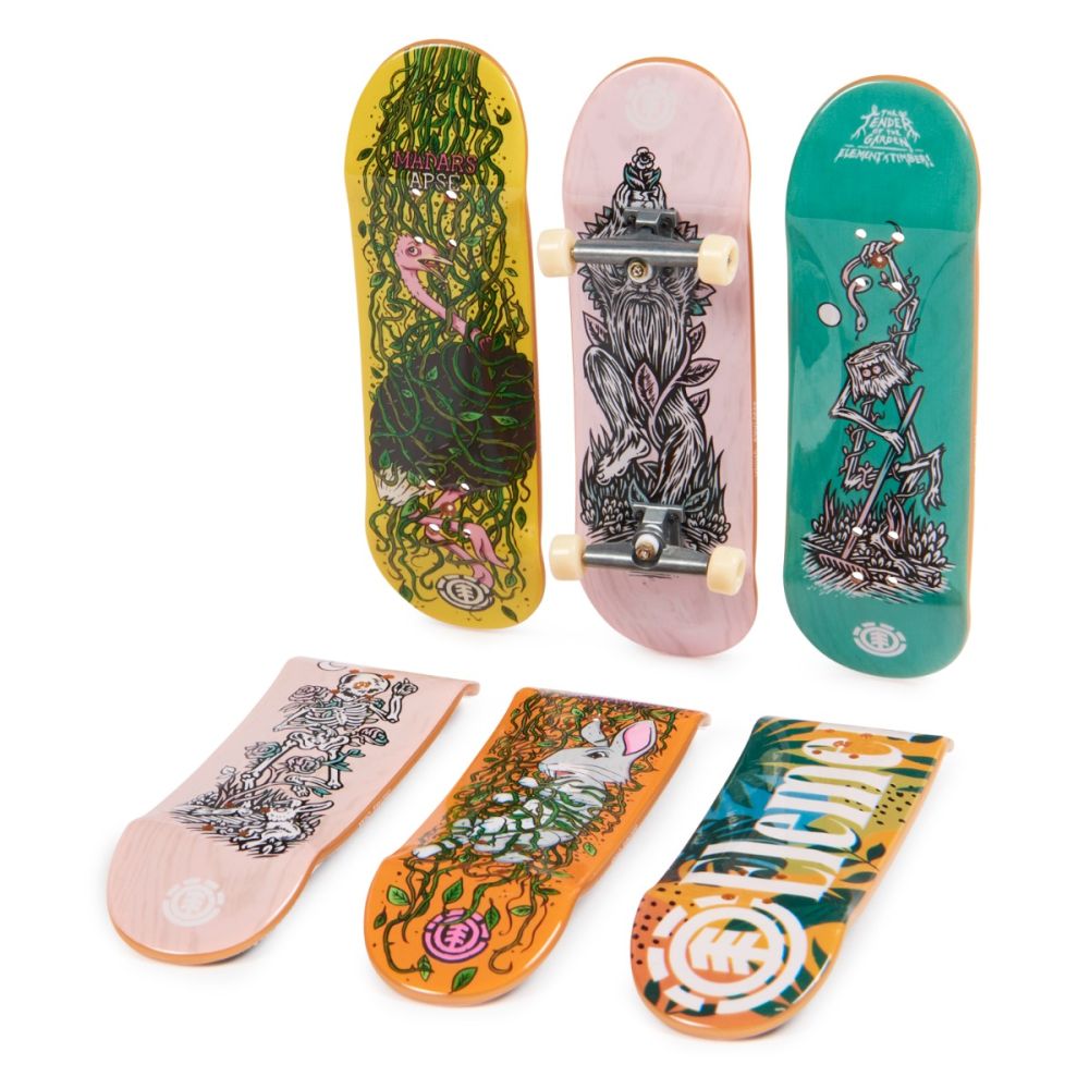Комплект 6 мини скейтборда, Tech Deck, Bonus Pack, Element, 20136709