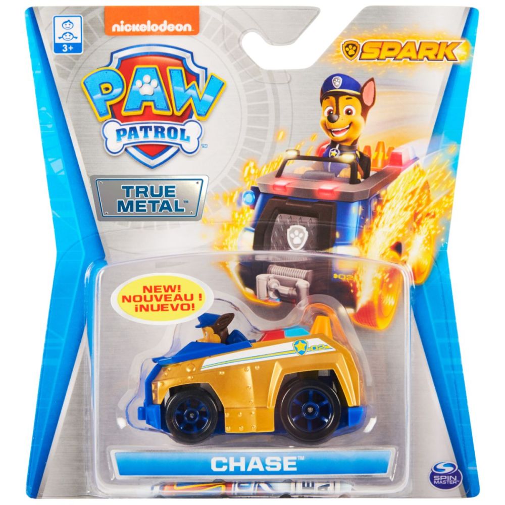 Количка с фигурка Paw Patrol True Metal, Chase, 20130498