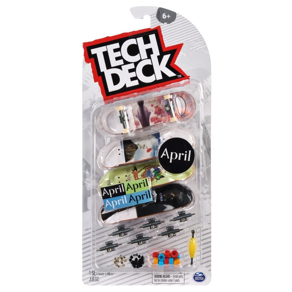 Комплект мини дъска скейтборд Tech Deck, 4 бр., April, 20140752