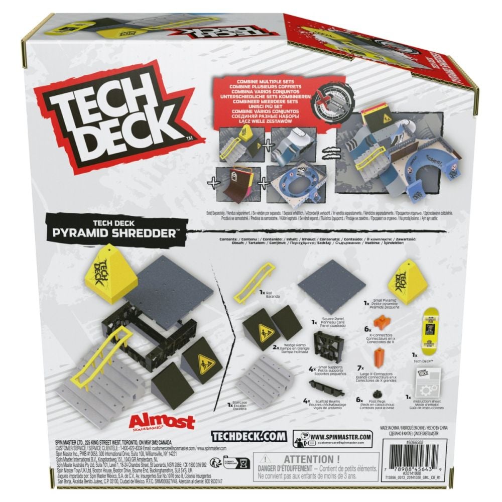Комплект мини скейтборд с рампа, Tech Deck, Almost Pyramid Shredder, 20141008