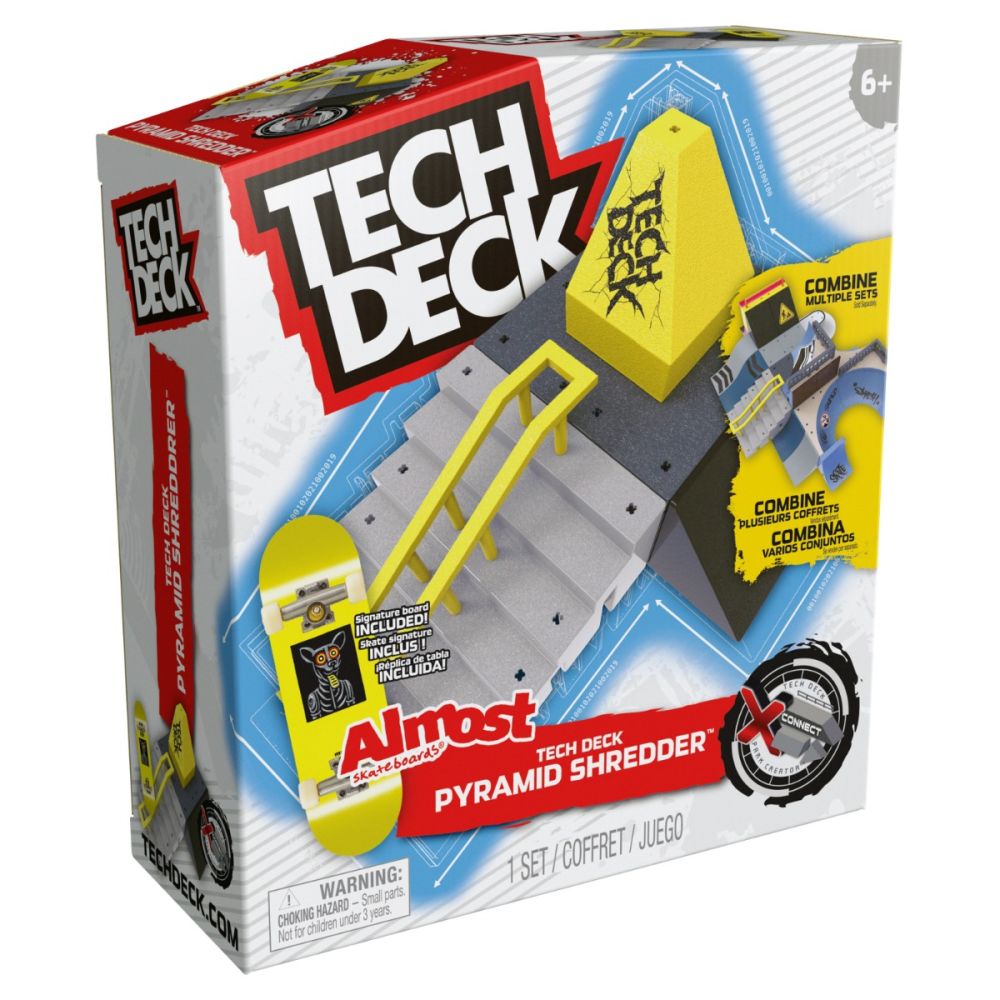 Комплект мини скейтборд с рампа, Tech Deck, Almost Pyramid Shredder, 20141008