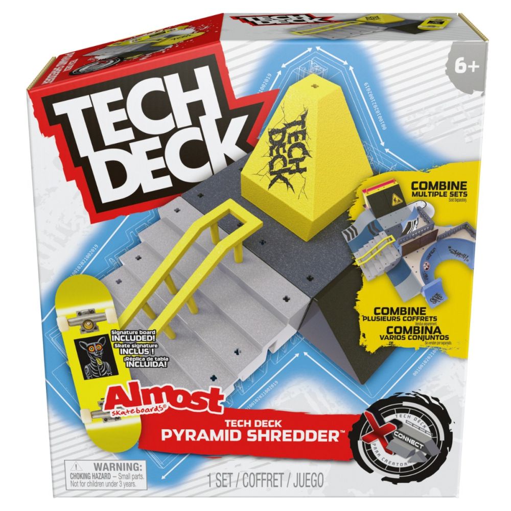Комплект мини скейтборд с рампа, Tech Deck, Almost Pyramid Shredder, 20141008