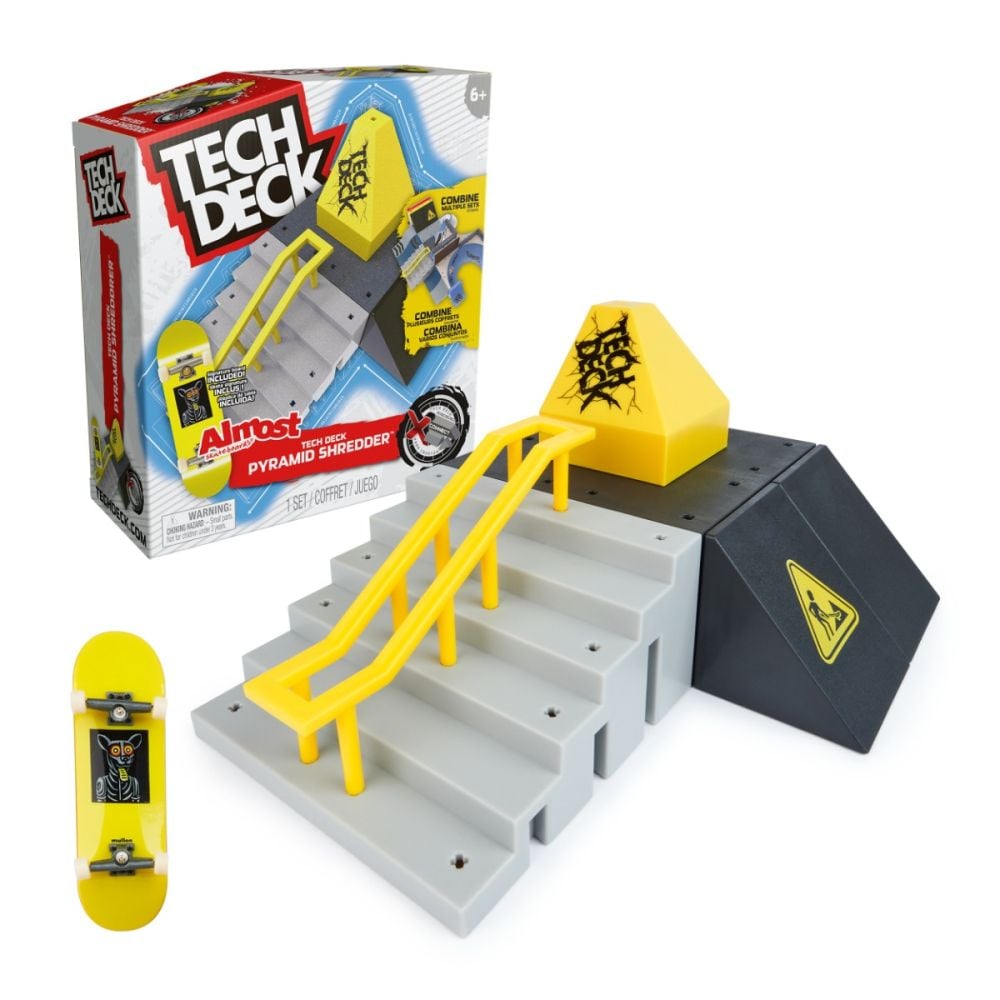 Комплект мини скейтборд с рампа, Tech Deck, Almost Pyramid Shredder, 20141008