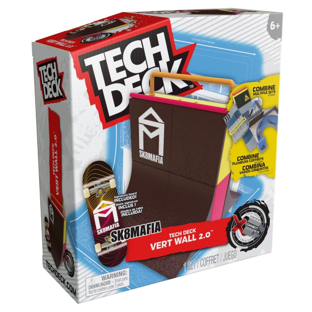 Комплект мини скейтборд с рампа, Tech Deck, Sk8Mafia Vert Wall 2, 20141010