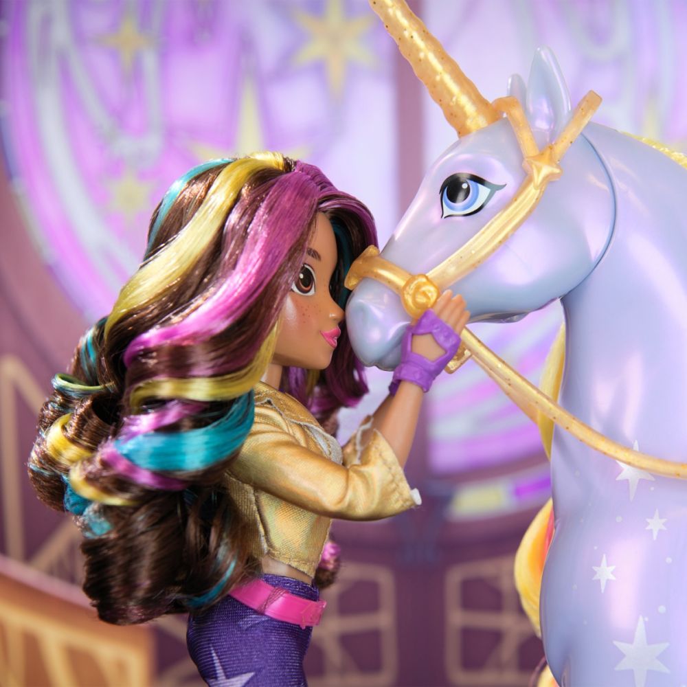 Фигурка еднорог със светлини в цветовете на дъгата, Unicorn Academy, 6071157