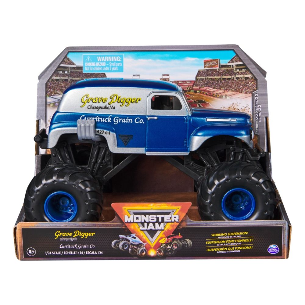 Метална количка, Monster Jam, Grave Digger Currituck Grain, 20144302