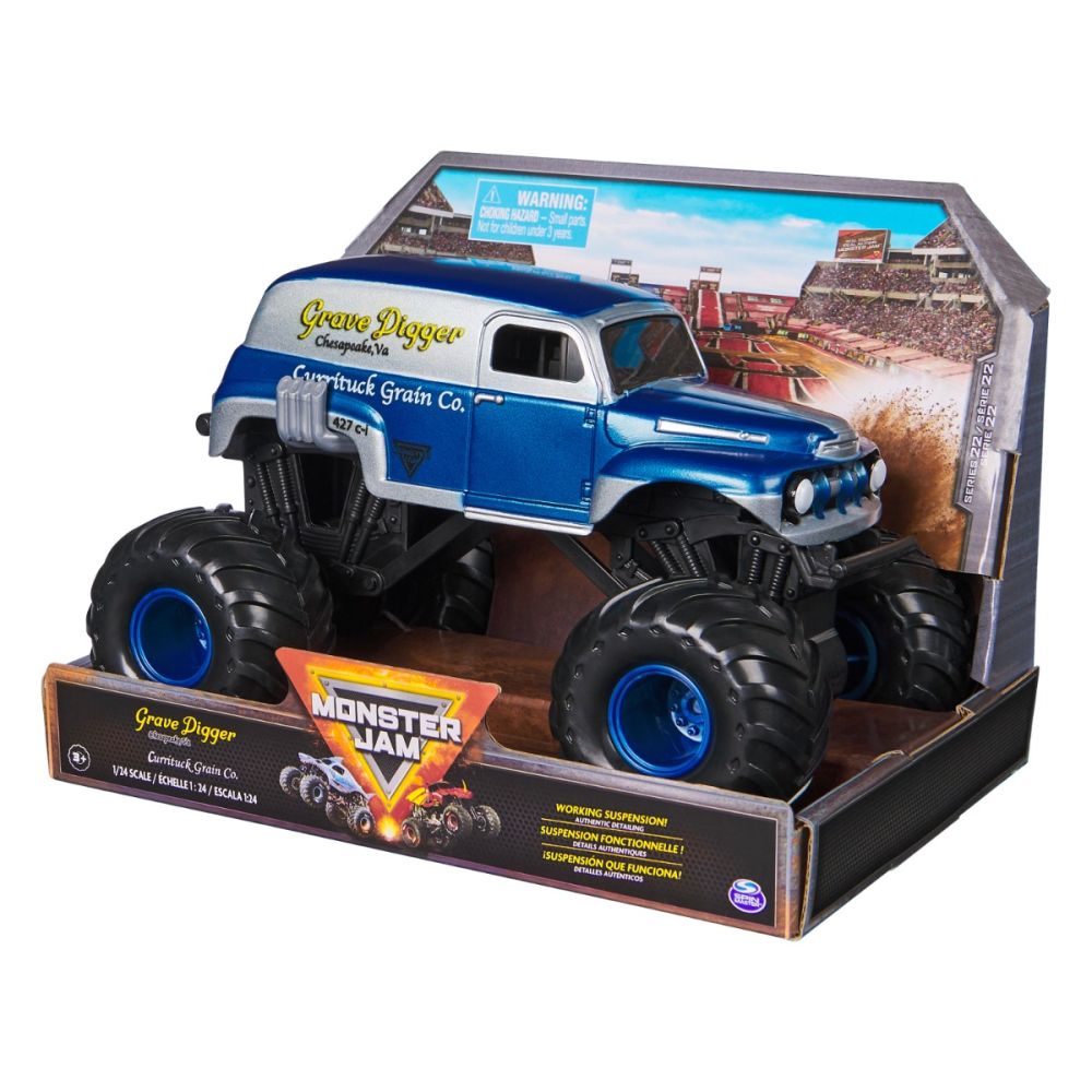 Метална количка, Monster Jam, Grave Digger Currituck Grain, 20144302