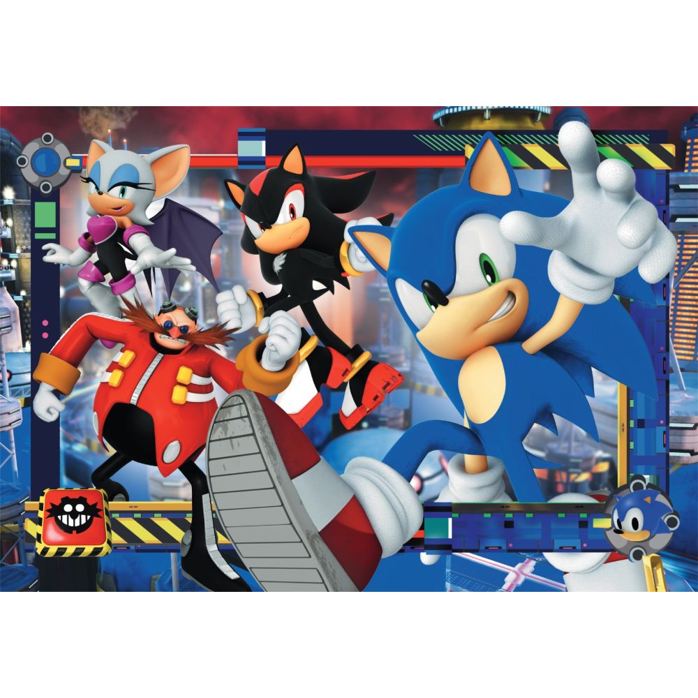 Пъзел Clementoni, Sonic the Hedgehog VS Doctor Eggman с включен стикер, 180 части