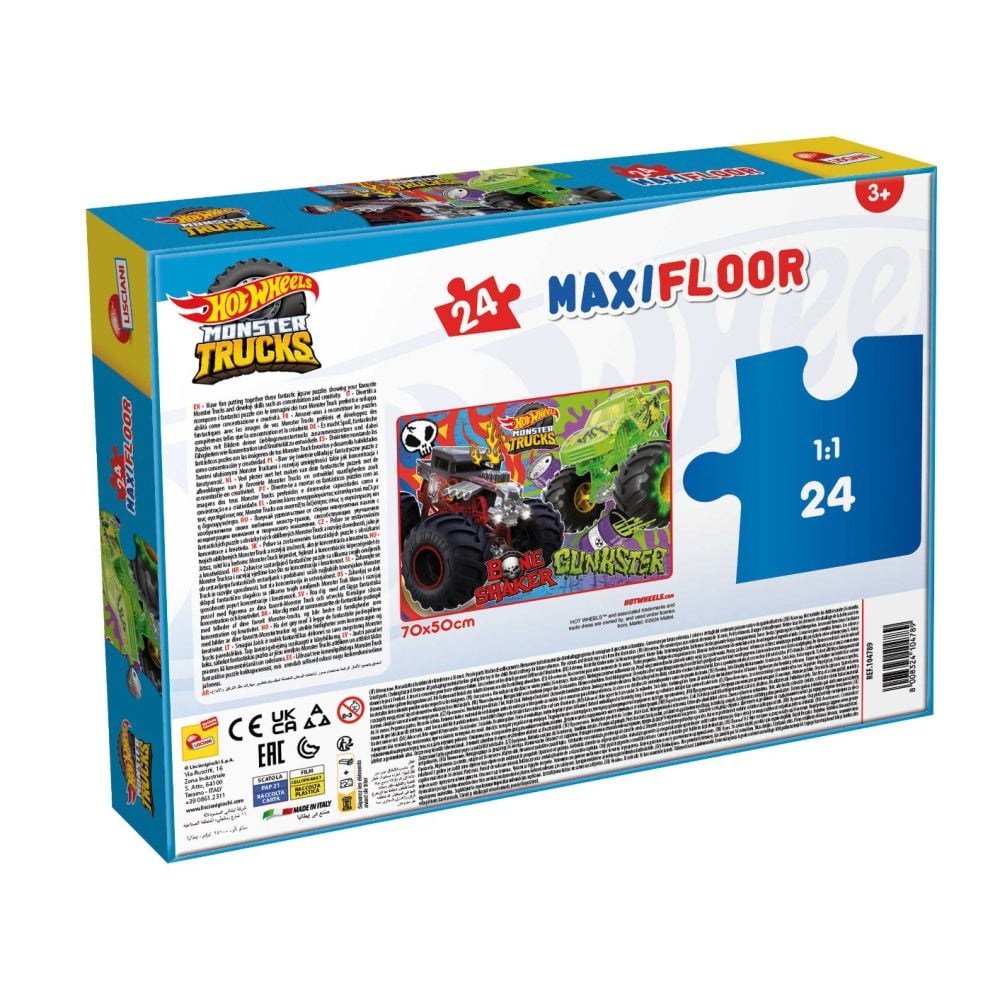 Подов пъзел, Lisciani, Hot Wheels, Maxi, 24 части
