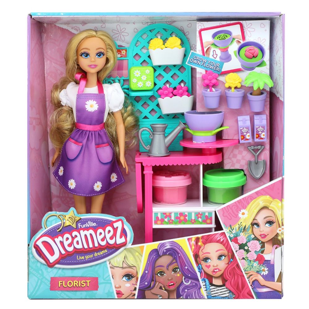 Комплект за игра с кукла и аксесоари, Dreameez, Цветар