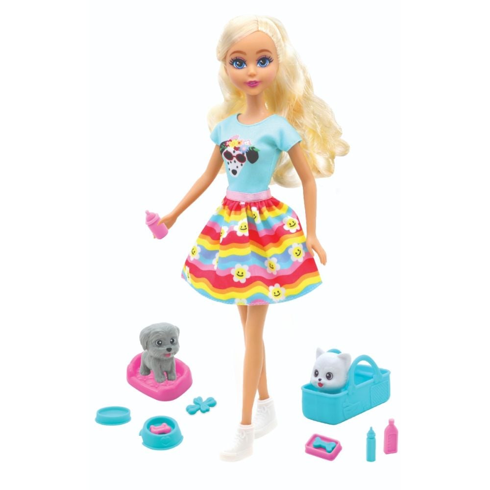 Комплект за игра с кукла и животни, Dreameez, Pet Care